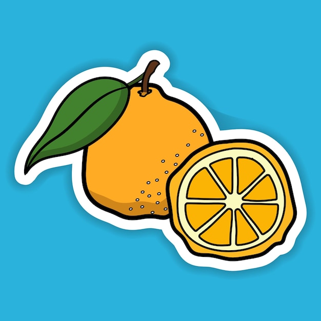 Het heerlijke verse ontwerp van de rijpe ugli-fruit vectorillustratie. afdrukbare ugli-sticker