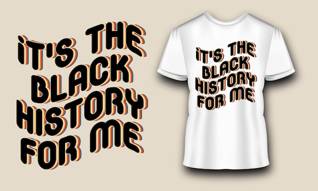 Het is Black History voor mij vectort-shirtontwerp. Black History Month T-shirt en kledingontwerp. Kan