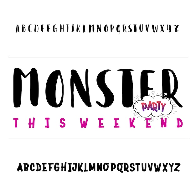 Vector het is een bannerillustratie van een feestmonster