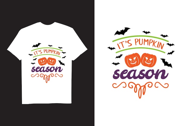 Het is pompoenseizoen Vintage Halloween-t-shirt