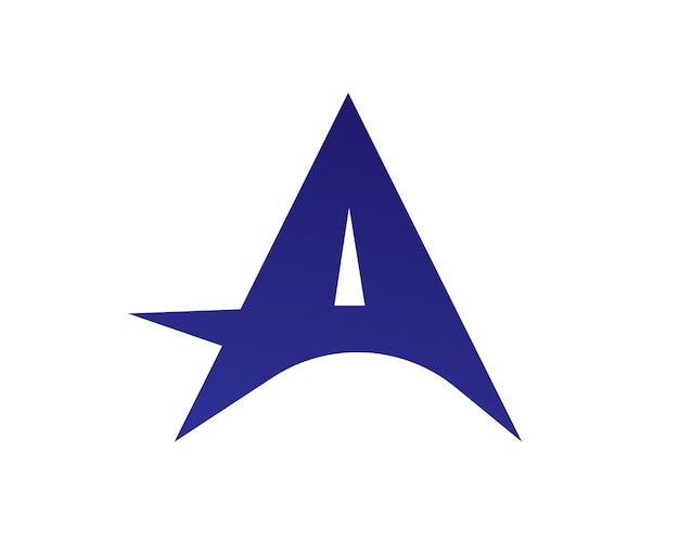 Vector het letter a-logo is eenvoudig, uniek en elegant