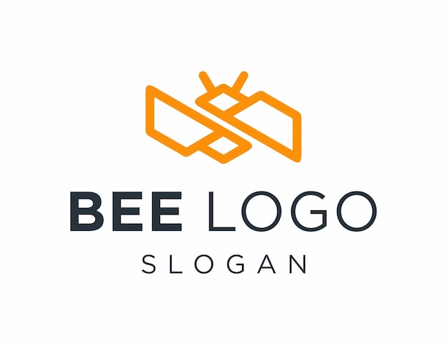 Vector het logo over bee is gemaakt met behulp van de corel draw 2018 applicatie