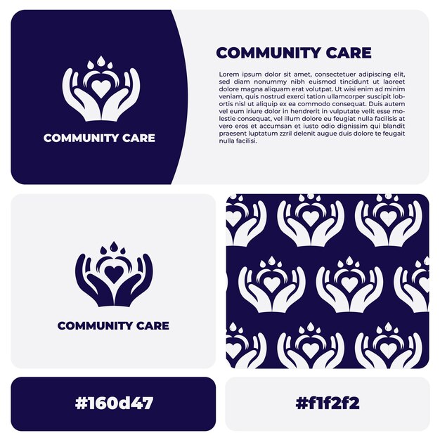 Het logo van de gezondheidszorggemeenschap met een symbool dat gastvrijheid weergeeft