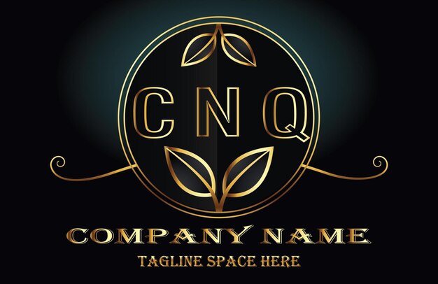 Het logo van de letter CNQ