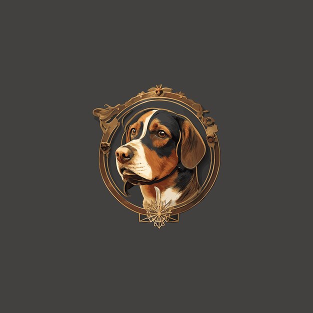 Vector het logo van de schattige hond