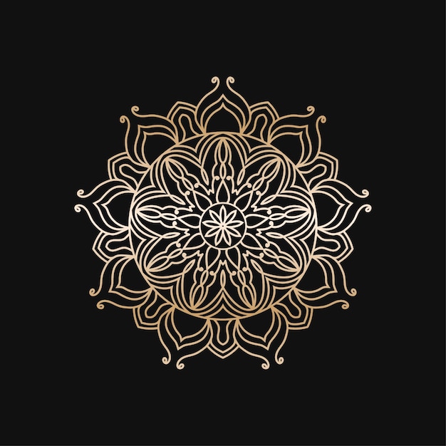 Het luxe bloemenmandala-ontwerp in Premium Vector