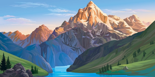 Het majestueuze bergmeer.