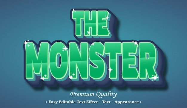 Het Monster lettertype-effect