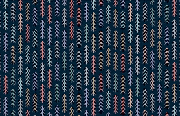 Het naadloze kleurrijke patroon van naaldboombomen