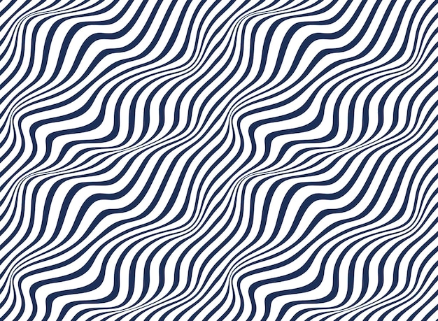 Het naadloze patroon van abstracte lijnen met optische illusie, vector achtergrond met parallelle strepen op-art, bekleed minimalistisch behang of website achtergrond.