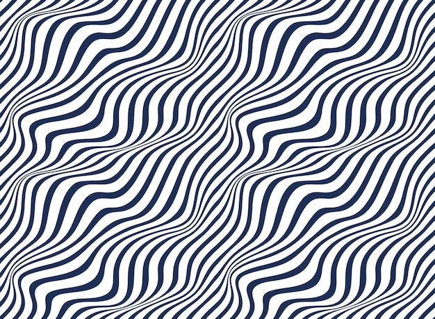 Het naadloze patroon van abstracte lijnen met optische illusie, vector achtergrond met parallelle strepen op-art, bekleed minimalistisch behang of website achtergrond.