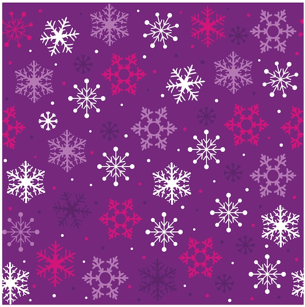 Het naadloze thema van Fluwelen Violette Sneeuwvlokken
