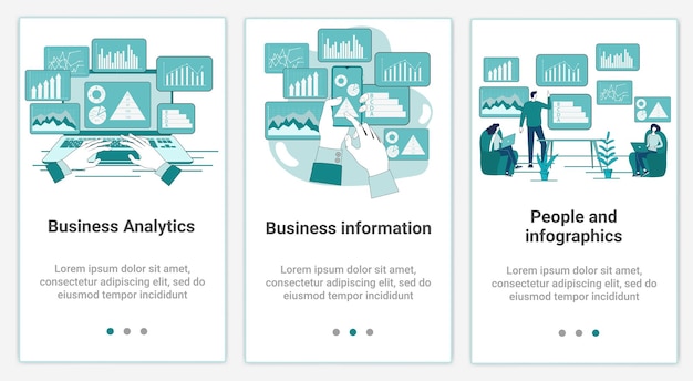 Het onderwerp van Business Analytics Platte vectorillustratie