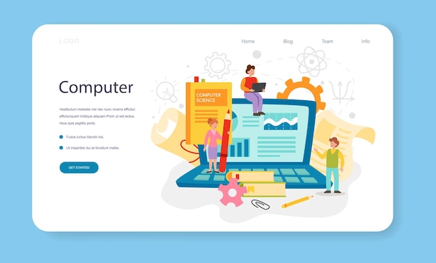 Het onderwijs webbanner of bestemmingspagina student schrijfsoftware