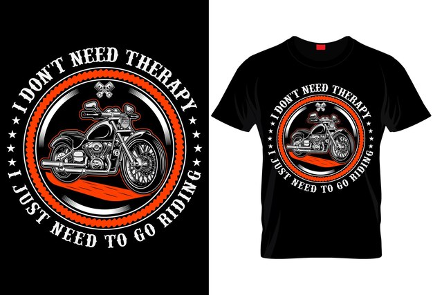 Het ontwerp van de motorrijdert-shirt en de t-shirt van de motorfietsminnaar