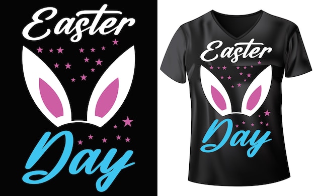 Het ontwerp van het Easter Day T-shirt.