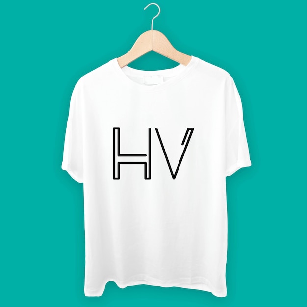 Het ontwerp van het witte HV-t-shirt