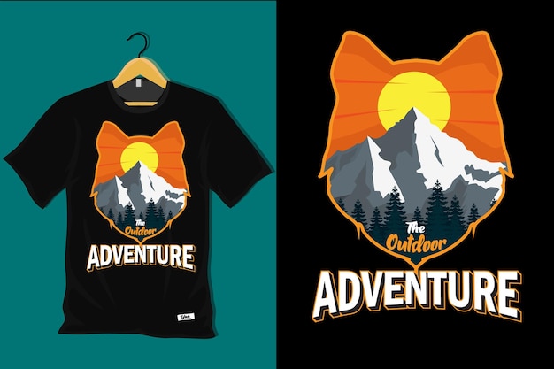 Het Outdoor Adventure Retro T-shirtontwerp