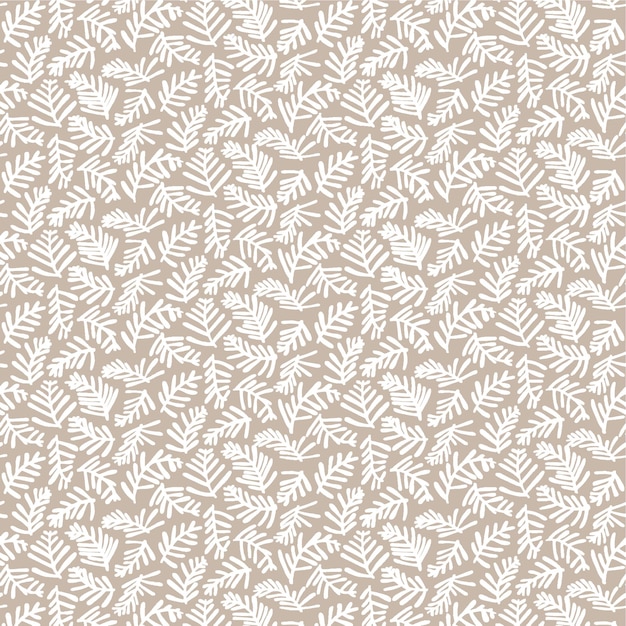 het patroon van de bladeren en bloemen in beige
