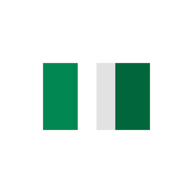 Het pictogram van de vlag van Nigeria