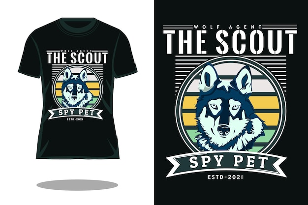 Het retro t-shirtontwerp van de scout-spion!