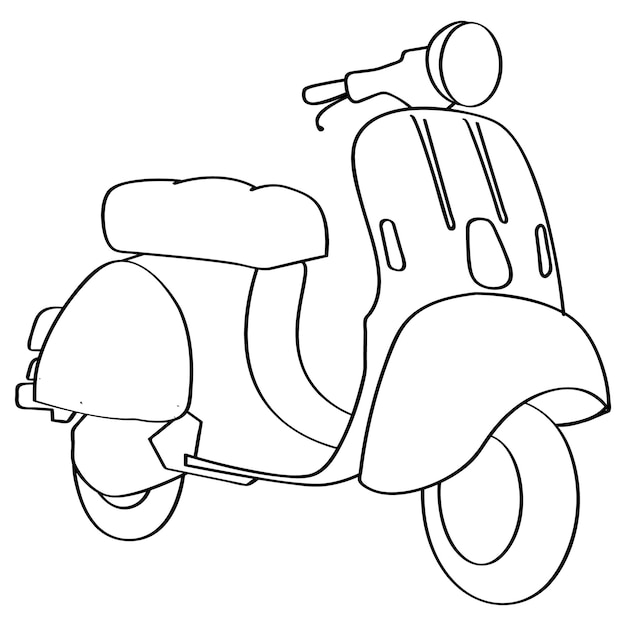 het scooter pictogram logo vector illustratie ontwerp