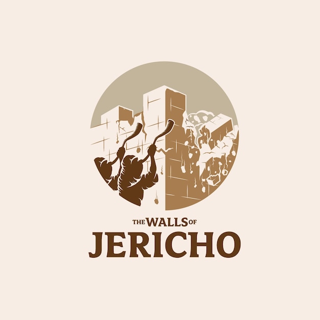 Het symbool van de muren van Jericho