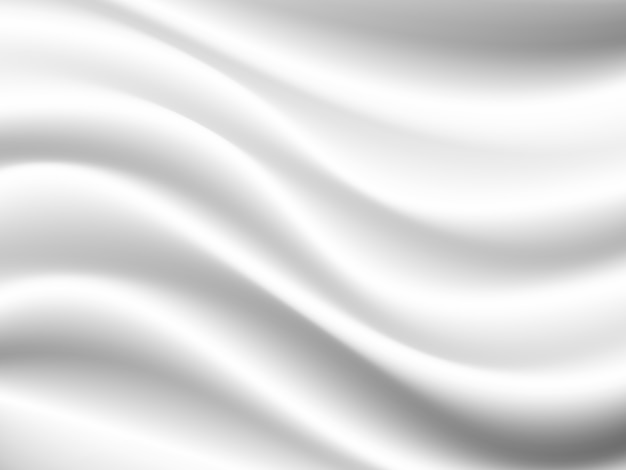 Het vector Witte Textiel van de Satijn Zijdeachtige Doek drapeert met Vouw Golvende Vouwen. Abstracte achtergrond