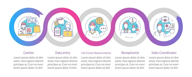 Het vinden van parttime banen vector infographic sjabloon