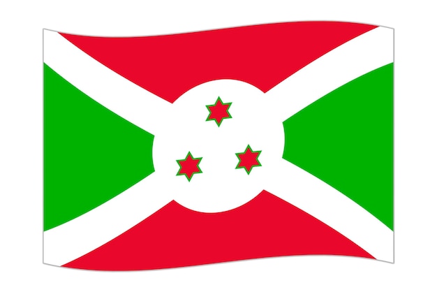 Vector het zwaaien van de vlag van het land burundi vector illustratie