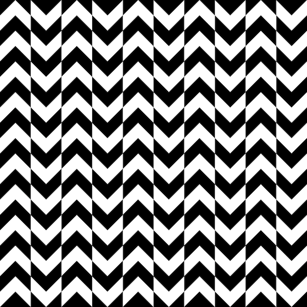 Het zwart-witte patroon van zigzagstrepen. Geometrische herhalend patroon van zigzag.