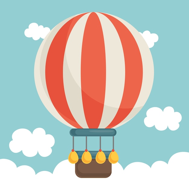 Vector hete lucht ballon illustratie