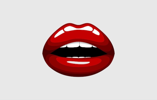 Hete rode lippen vectorillustratie