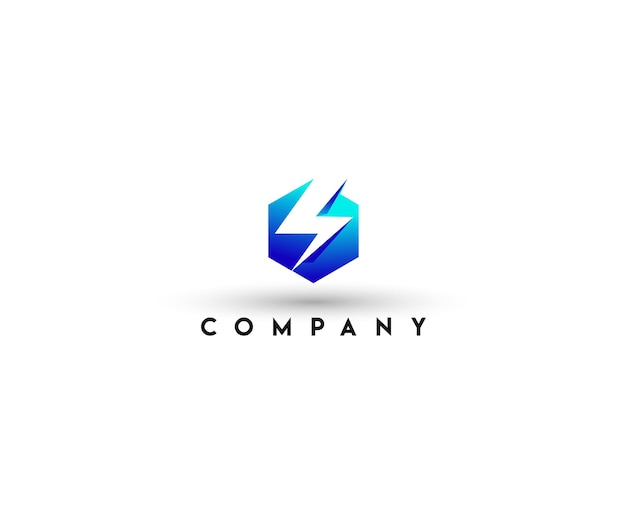 hexa electric logo icon symbol design template