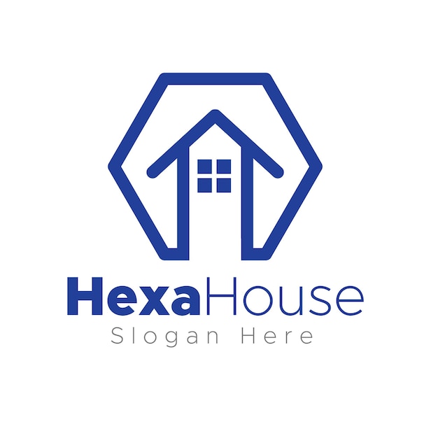 Векторный дизайн логотипа Hexa house