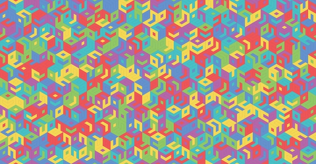 Hexa kleurrijke vector achtergronden