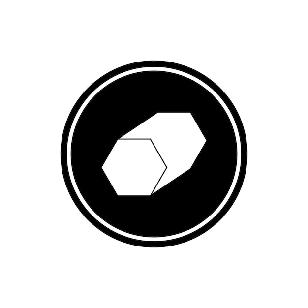 Hexagon 3d icon vector template illustration logo design
