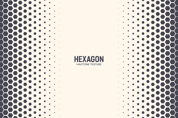 Hexagon Abstract Geometric Technology Background. Halftone Hex Retro Simple Pattern. Minimal Style Dynamic Tech Wallpaper