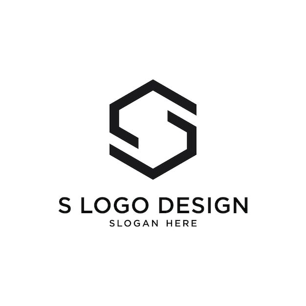 Vector hexagon abstract letter s logo modern design company