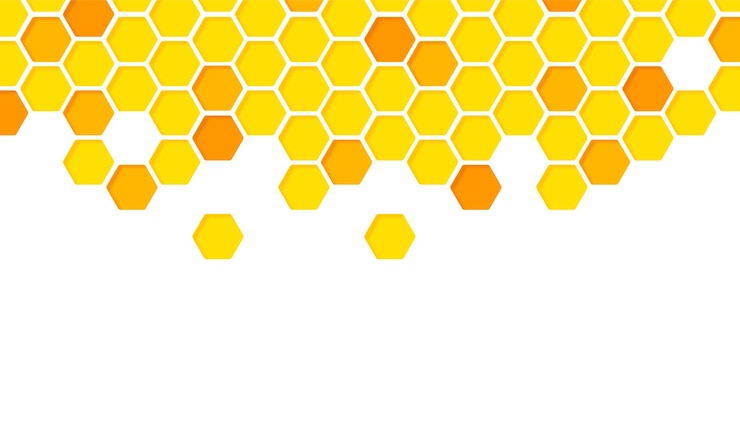 Hexagon bee hive design background