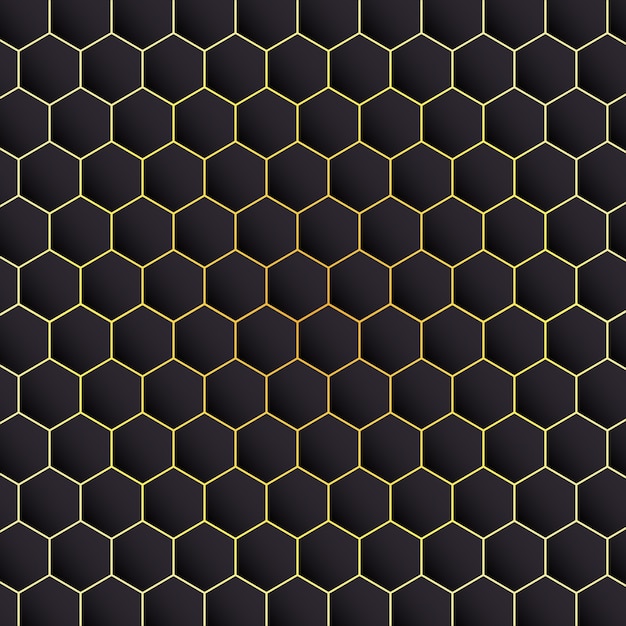 Hexagon Black Background