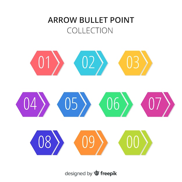 Hexagon bullet point collection