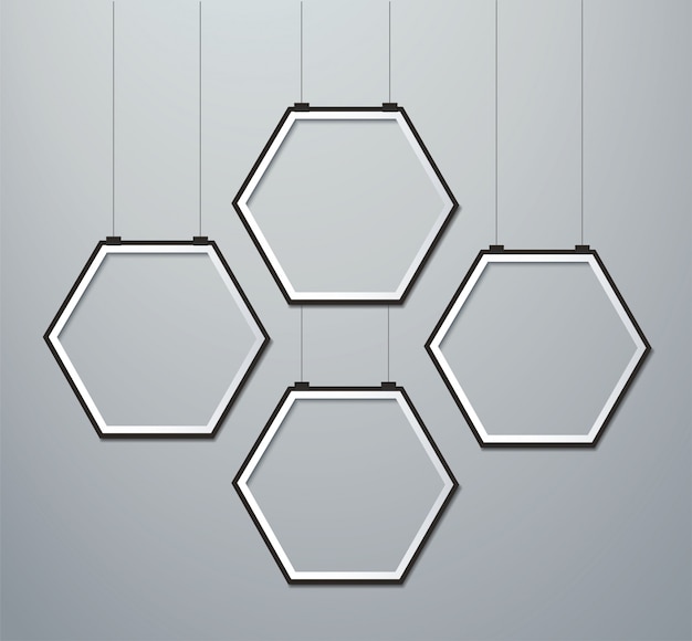 Hexagon frame  background 