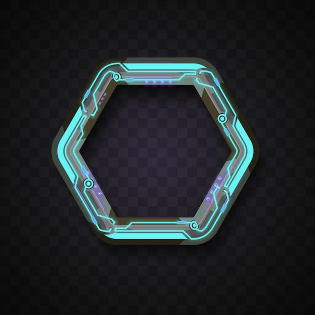 Hexagon futuristic banner design