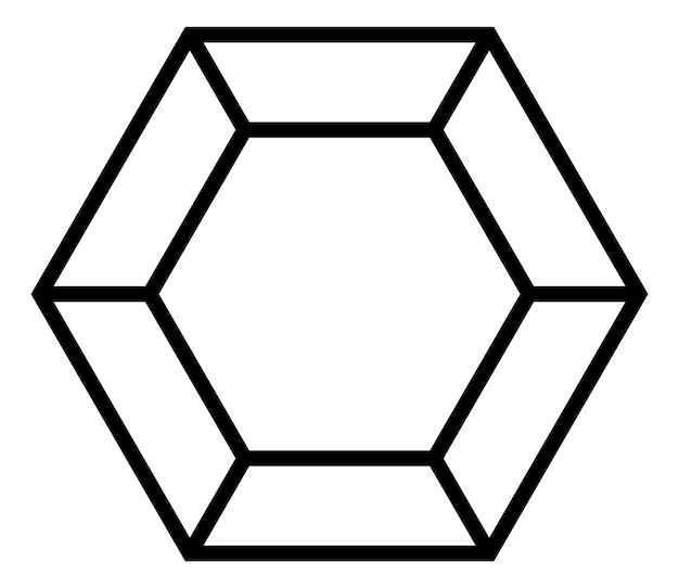 Vector hexagon gem classic jewel form jewelry store logo