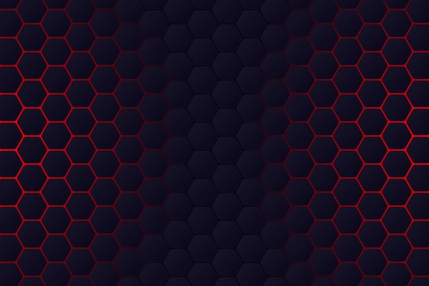 Vector hexagon grid with gradient backlight backgrounds