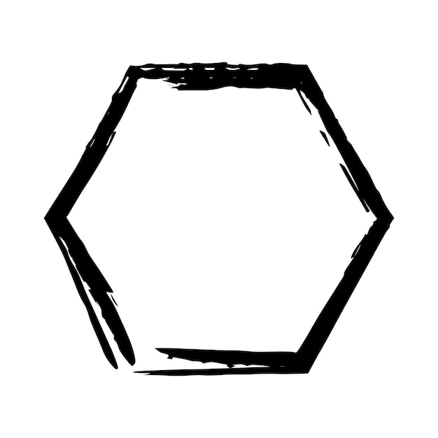 벡터 육각형 그런지 텍스처 요소 프레임 경계 모양 아이콘을 위한 장식적인 빈티지 도들 디자인을 위한