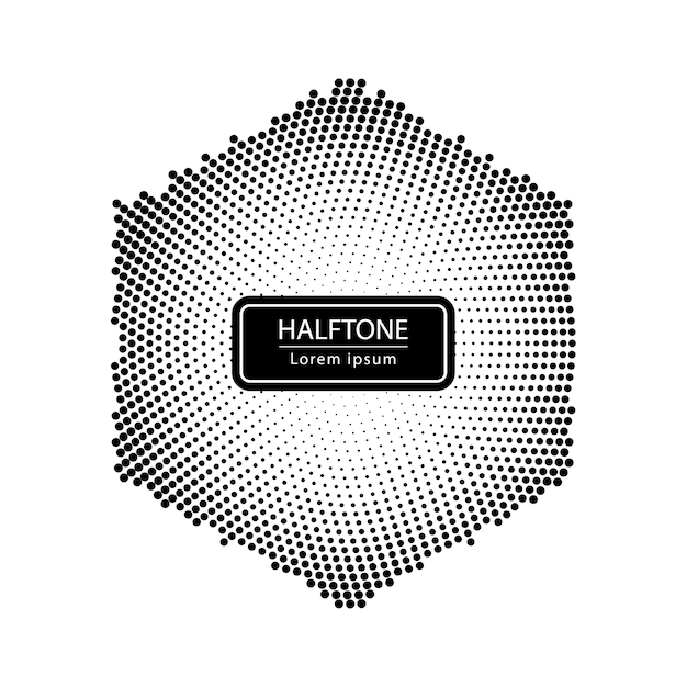 Hexagon Halftone Background