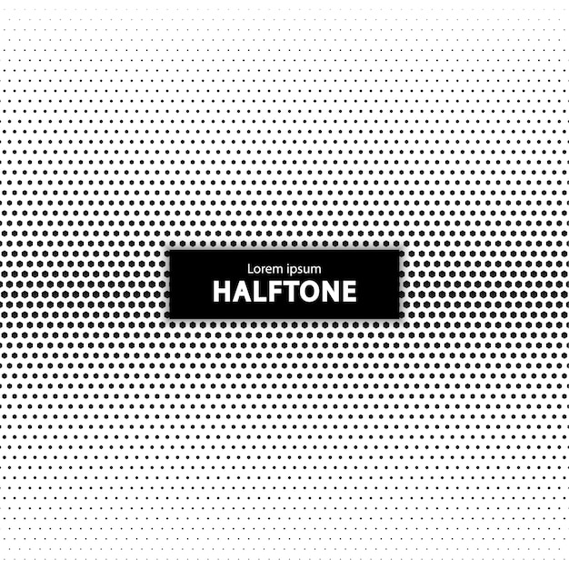 Vector hexagon halftone background