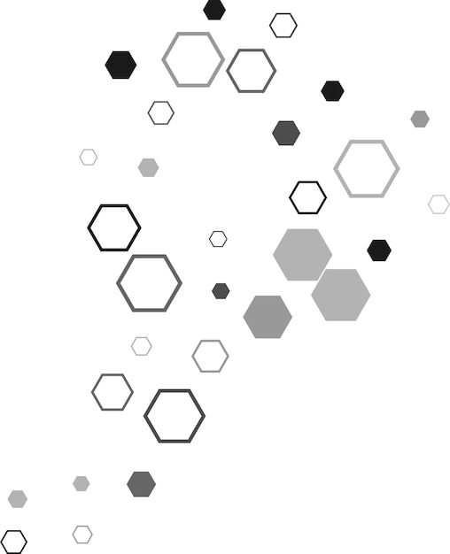 Hexagon hexagonal raster mosaic cell sign or icon Gradation